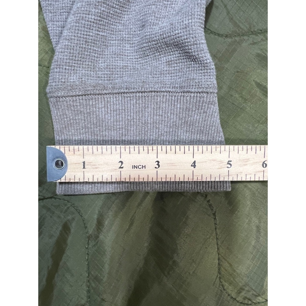 Eddie Bauer Waffle Thermal 3XL Taupe Greige Oversized Slouchy Grunge Baggy Crew - Picture 12 of 13